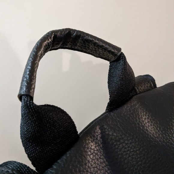 Black Leather Backpack - Picture 6 of 7